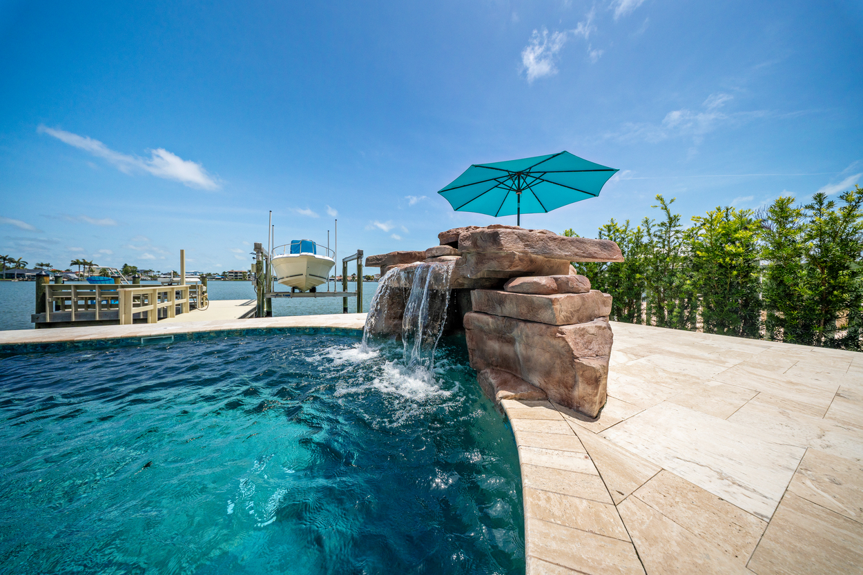 swimming pool with plants